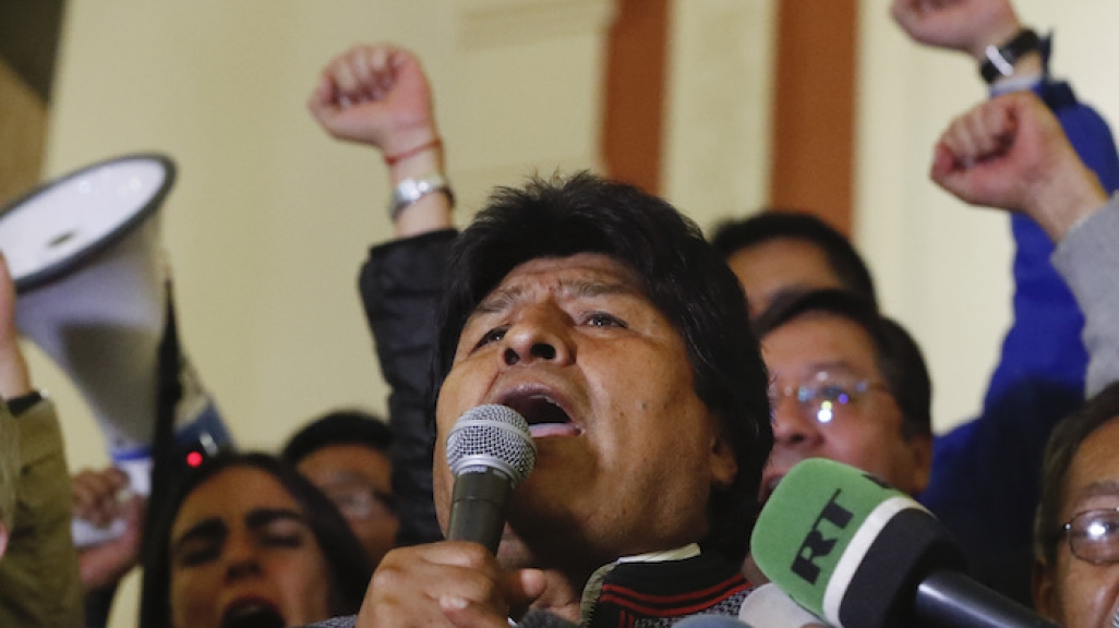 Bolivian President Evo Morales on October 20. (AP Images)