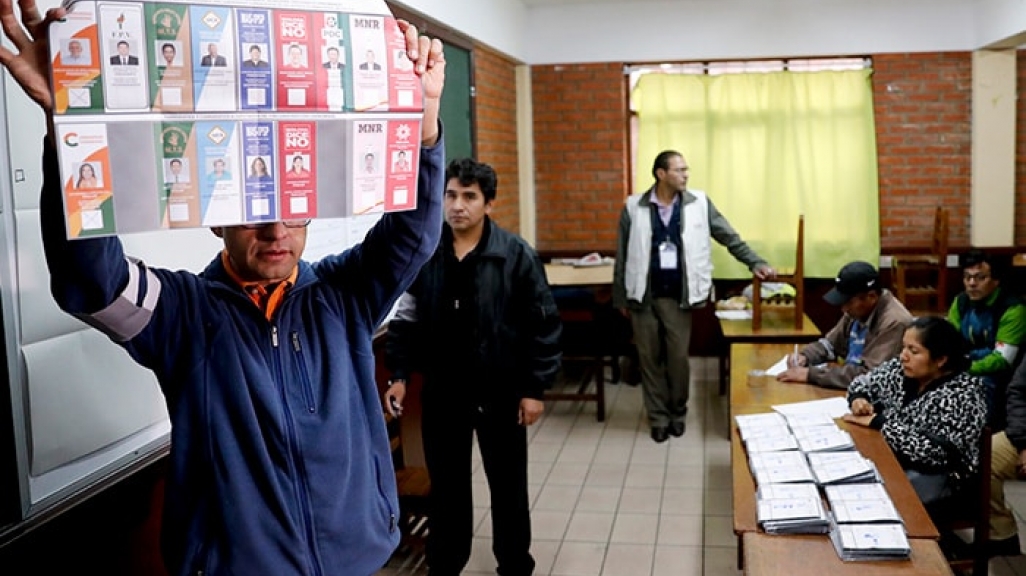 Bolivian election ballot