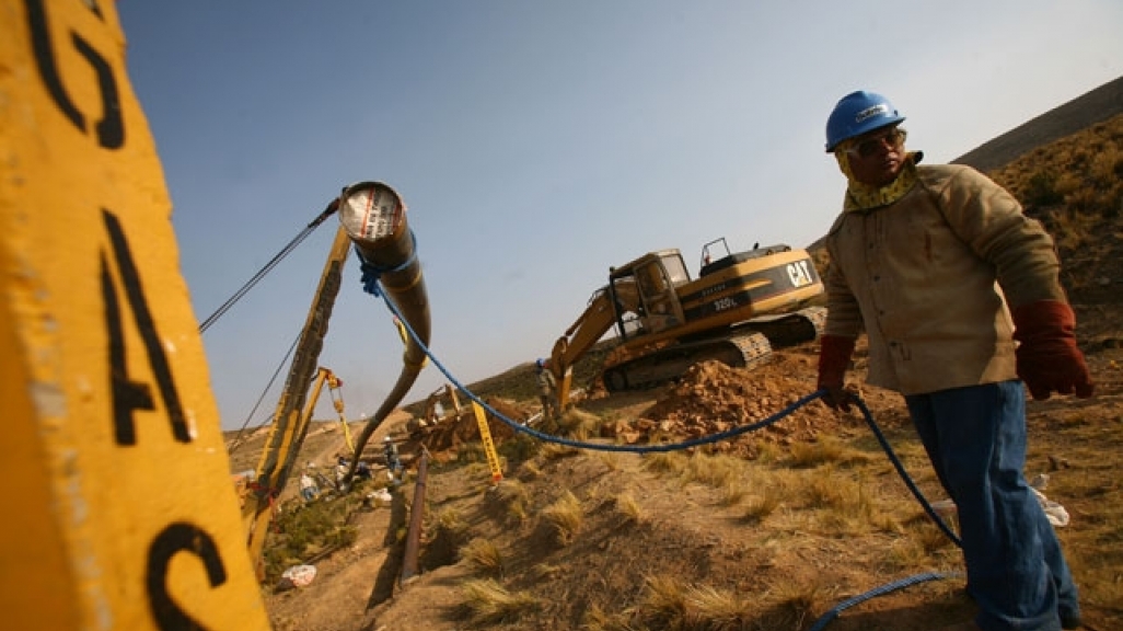 A gas pipeline in Bolivia