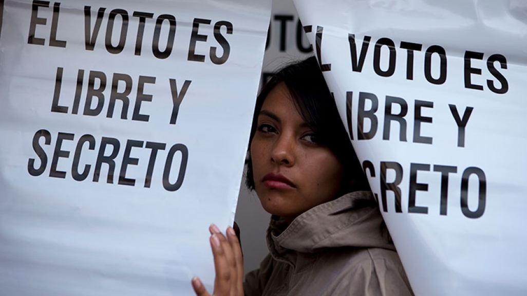 A voter in Chihuahua, Mexico. (AP)