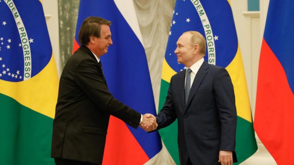 Jair Bolsonaro and Vladimir Putin. (Image: @planalto on Twitter)