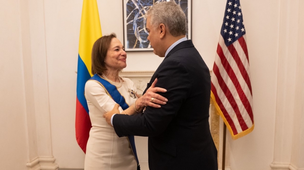 Presidente Iván Duque y Susan Segal. (Foto: Alexis Silver)