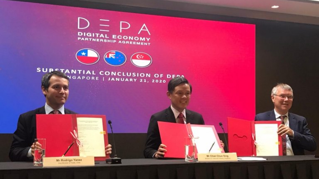 DEPA signing ceremony in Singapore. 
