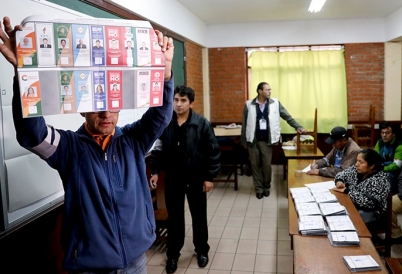 Bolivian election ballot