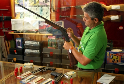 A gun store in Brasilia, Brazil