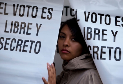 A voter in Mexico. (AP)