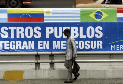 Banner in Venezuela. (AP)