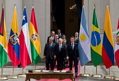 Prosur signing in Chile with Latin American presidents