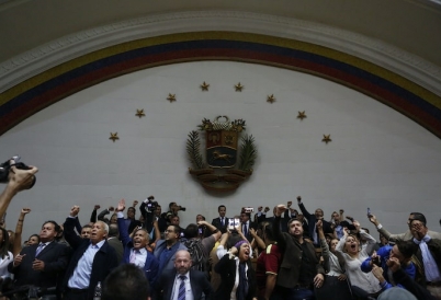 Opposition deputies in Venezuela's National Assembly (AP)