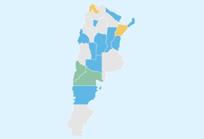 Argentina gubernatorial elections Map