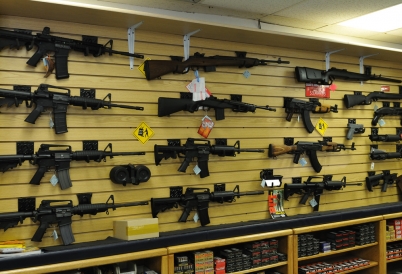 Gun store display