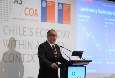 Rodrigo Valdés en conferencia de AS/COA en Santiago, Chile