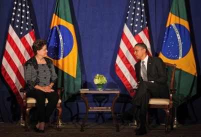 Presidents Dilma Rousseff and Barack Obama