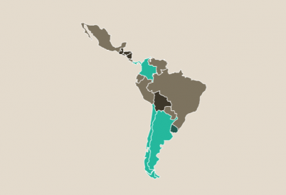 Map of marijuana legalization in Latin American countries