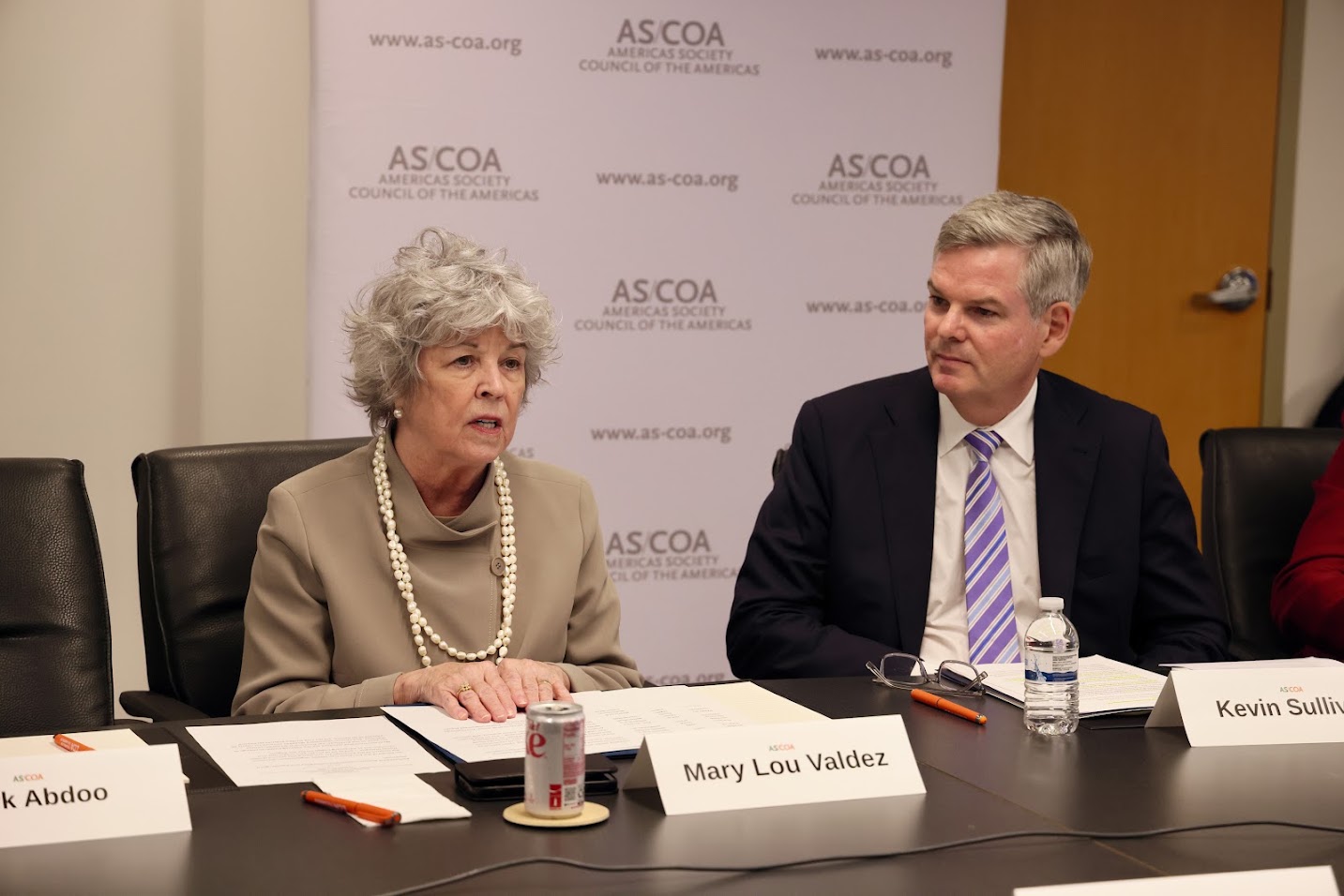 PAHO's Mary Lou Valdez and AS/COA's Kevin Sullivan. 