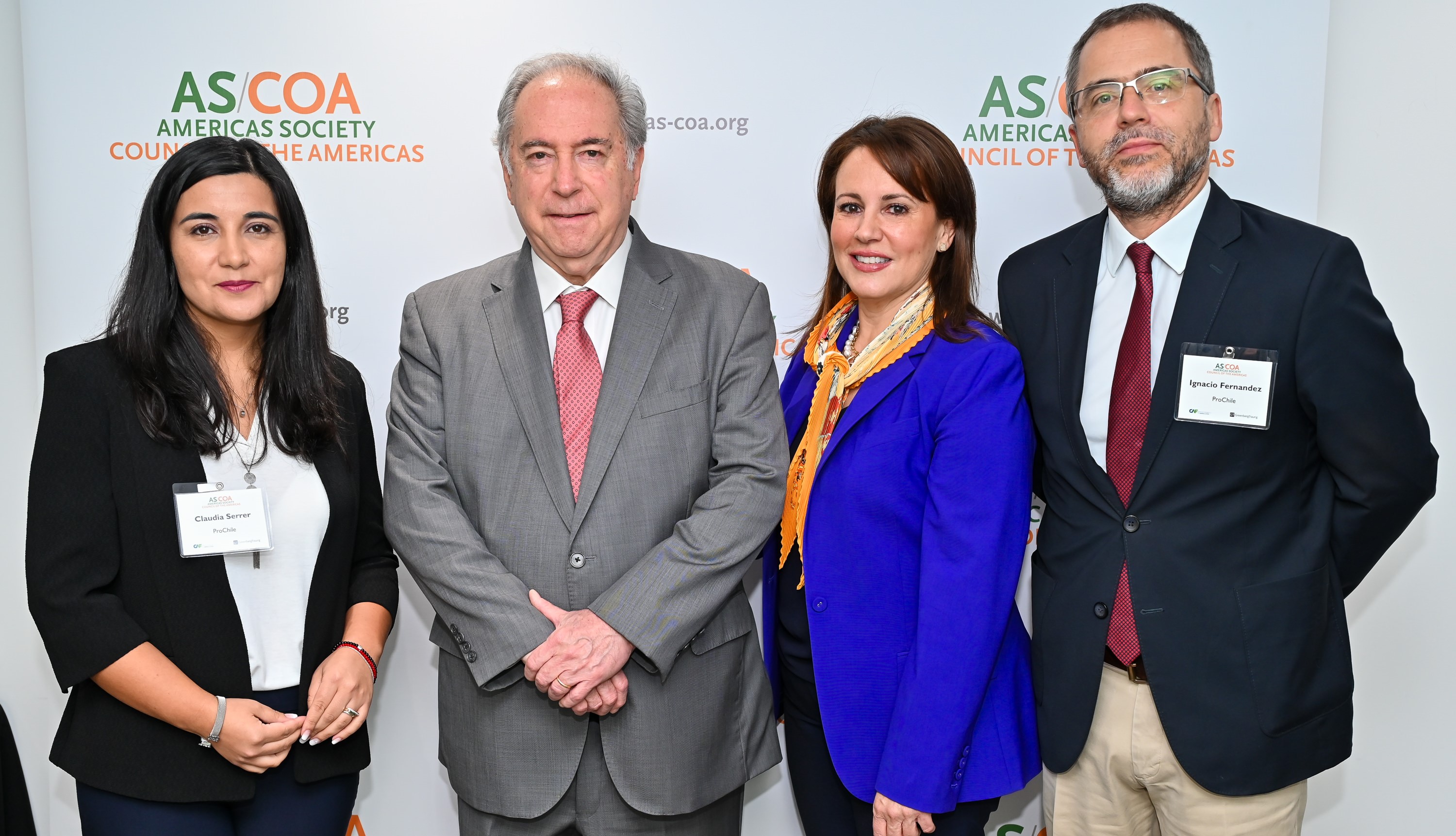 Leaders from ProChile and AS/COA with Ambassador Valdes