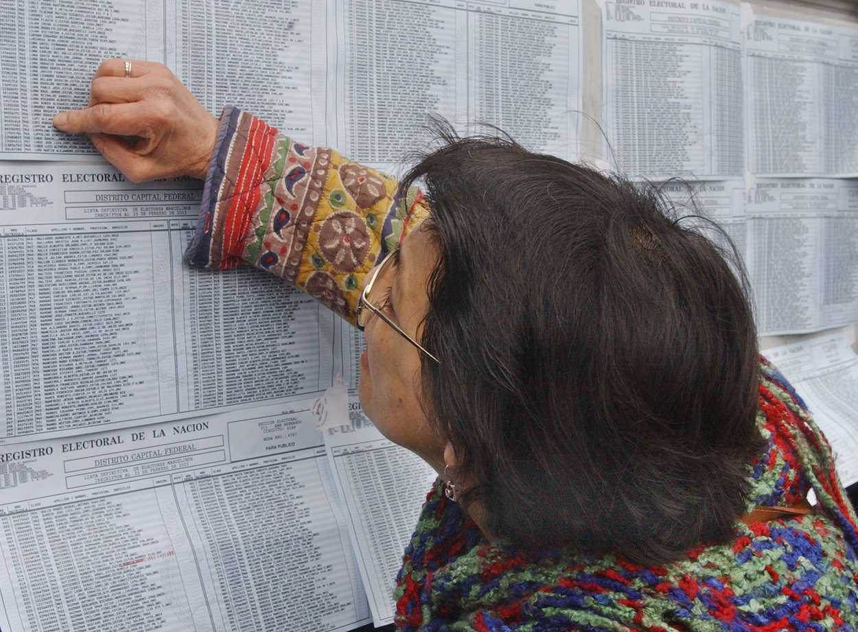 A voter in Argentina