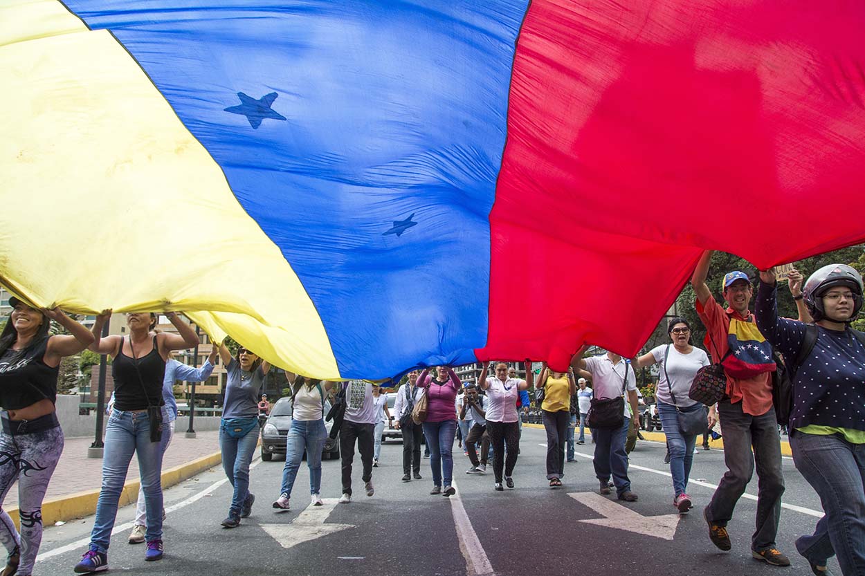 A march in Venezuela