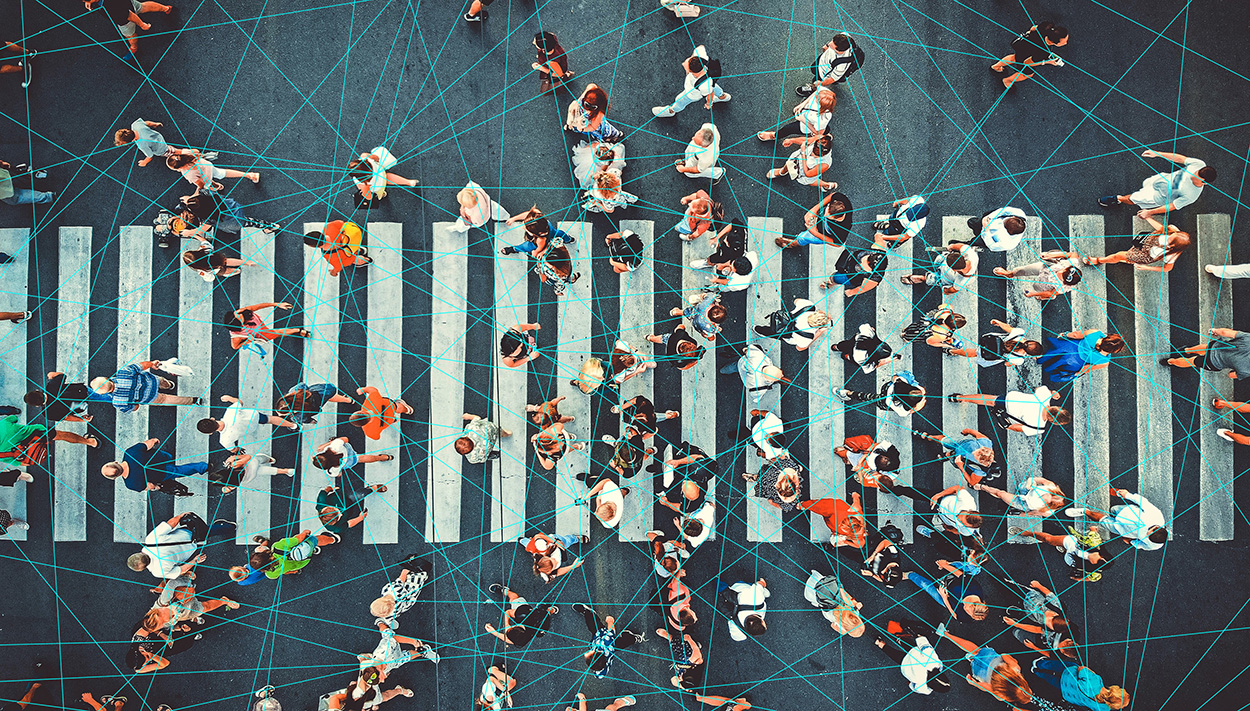 People on crosswalk