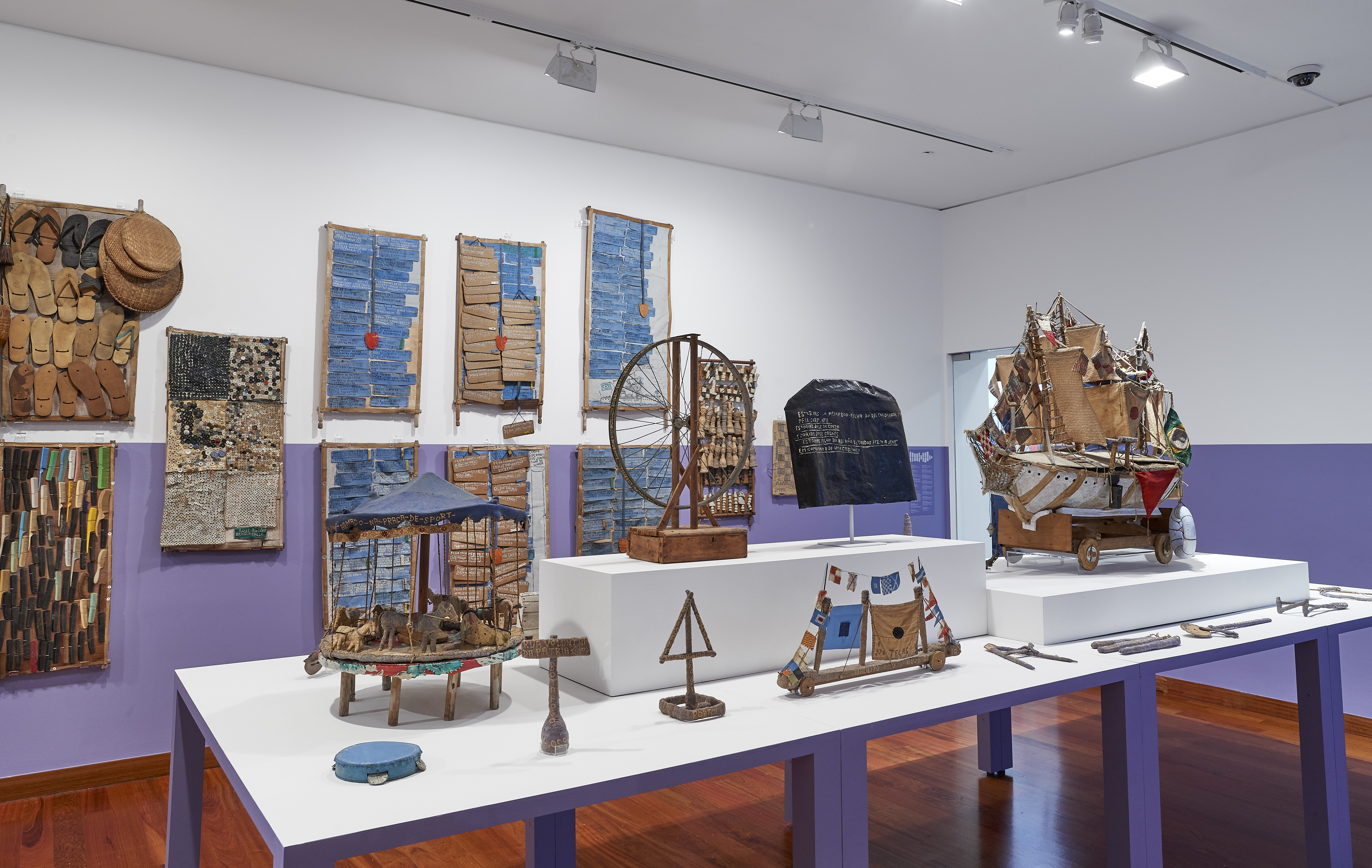 Bispo do Rosario: All Existing Materials on Earth exhibition. Installation view by Arturo Sanchez