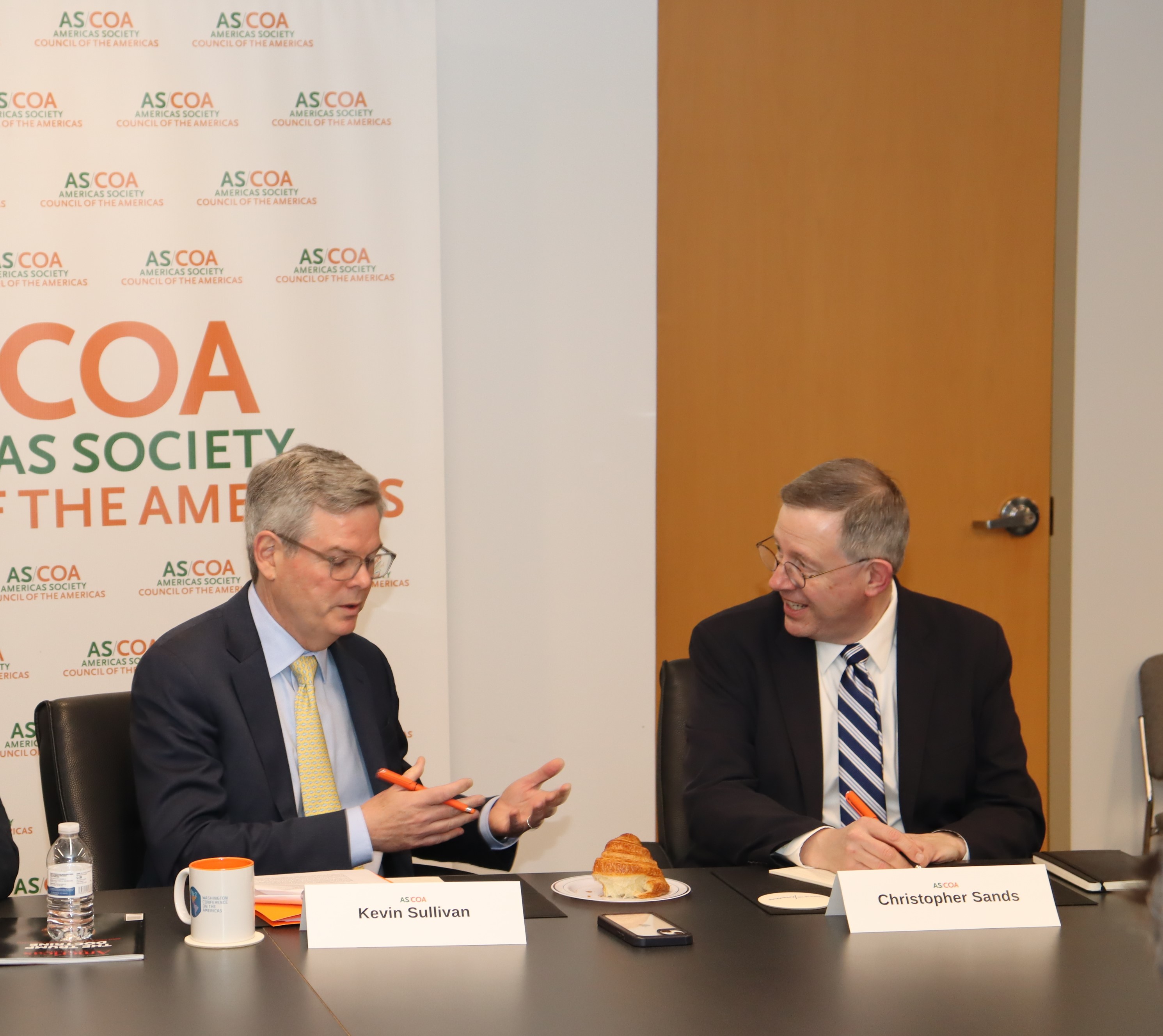 AS/COA's Kevin Sullivan and Johns Hopkins University's Christopher Sands.
