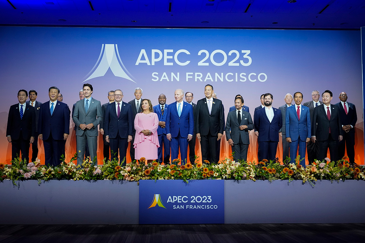 Leaders at the 2023 Asia-Pacific Economic Cooperation Summit. (AP)