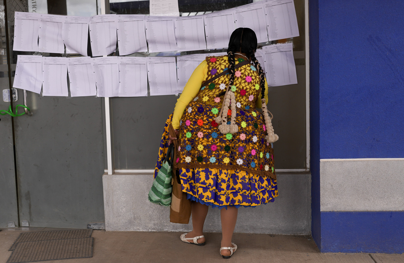 A Bolivian voter. (AP)