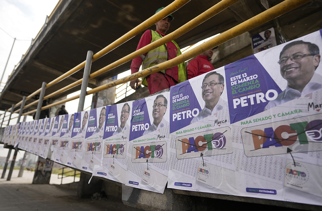 Campaign posters in Colombia (AP)