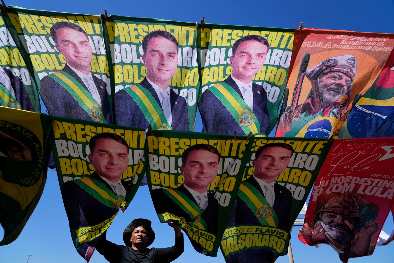 Election posters in Brazil. (AP)