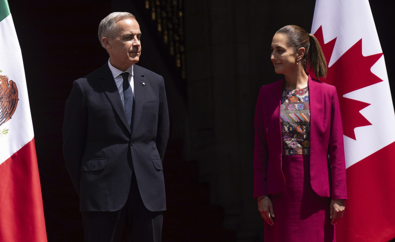 Canadian Prime Minister Mark Carney and Mexican President Claudia Sheinbaum. (AP)