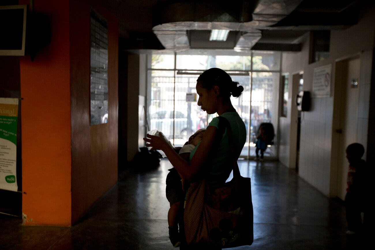 A mother in Venezuela.
