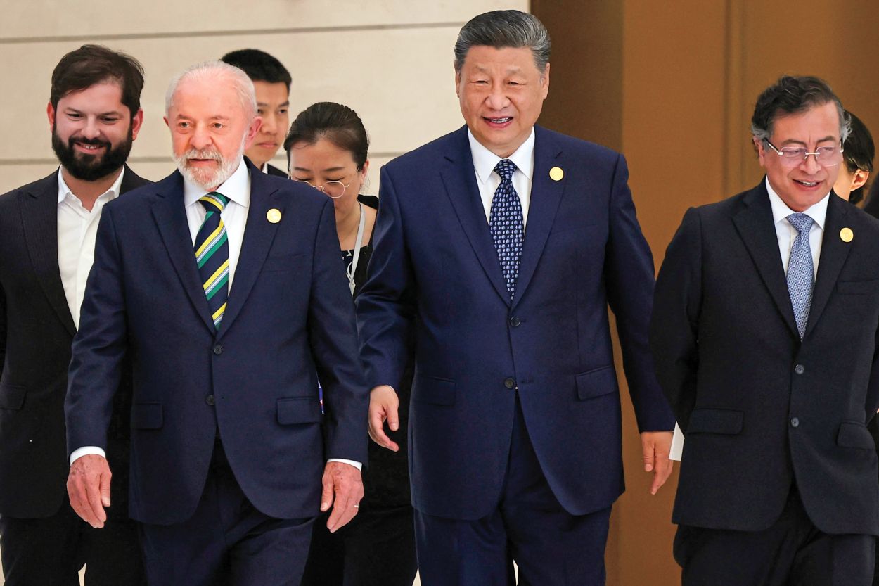 Gabriel Boric, Lula da Silva, Xi Jinping, and Gustavo Petro