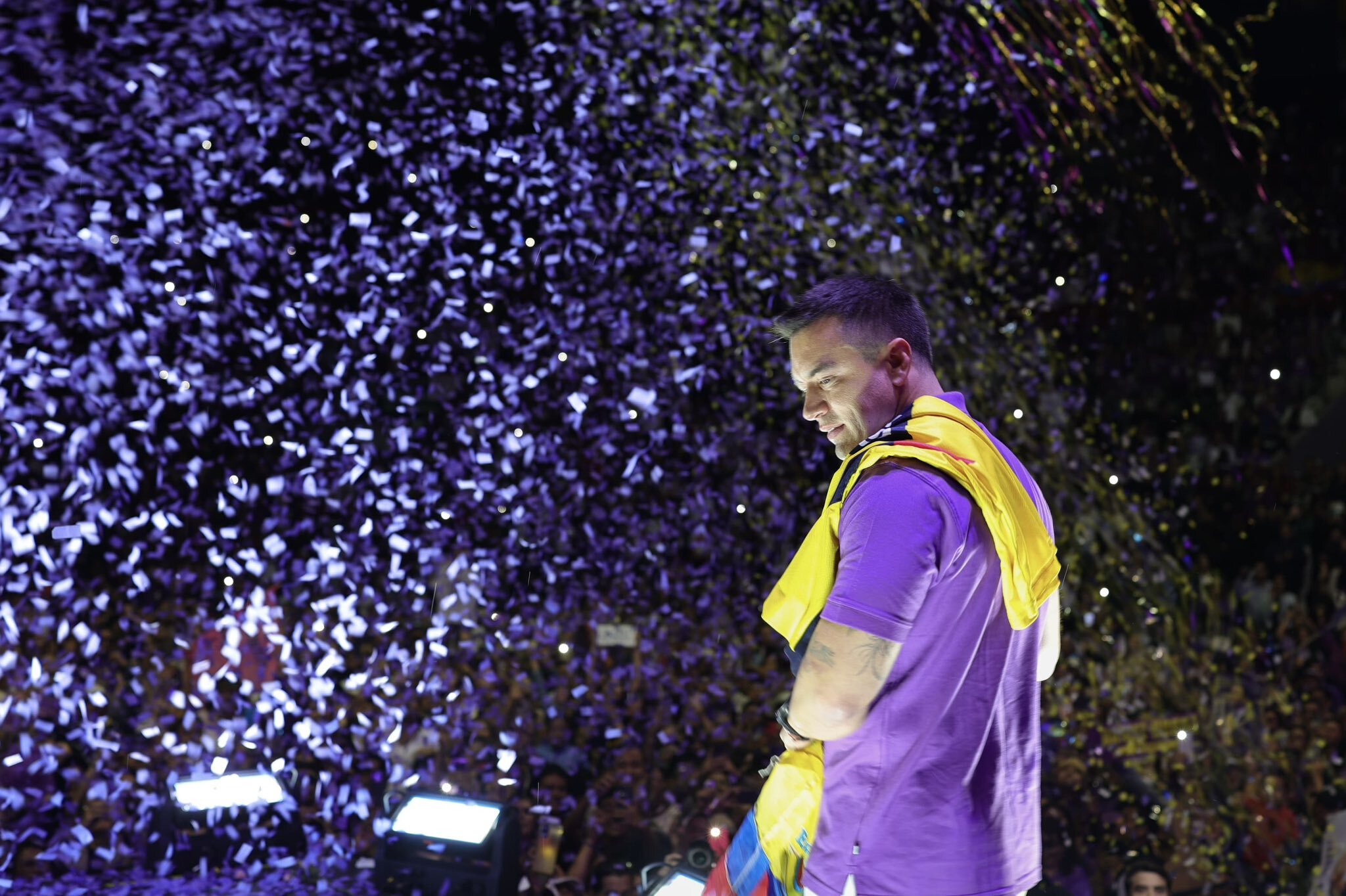 Daniel Noboa at a rally