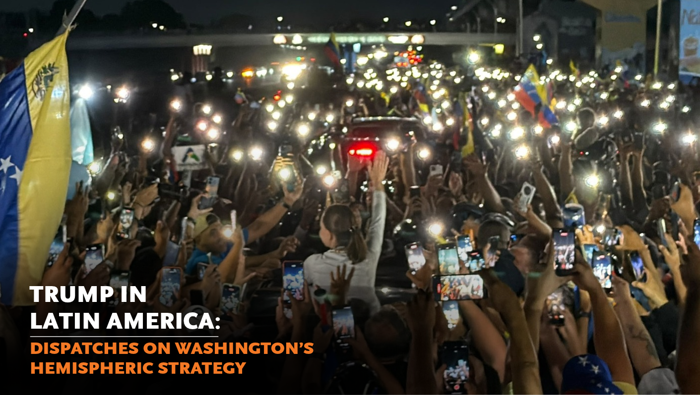 Maria Corina Machado, in white, rallies in Venezuela on October 25. (Machado's X) 