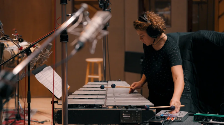 Patricia Brennan playing an instrument