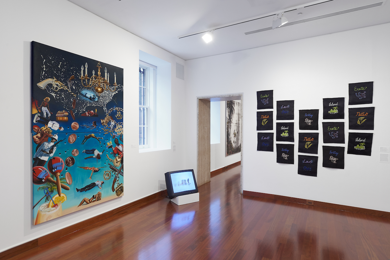 Installation view, Tropical is Political: Caribbean Art Under the Visitor Economy Regime, September 7 – December 17, 2022, Americas Society, New York. (Image: Arturo Sánchez)