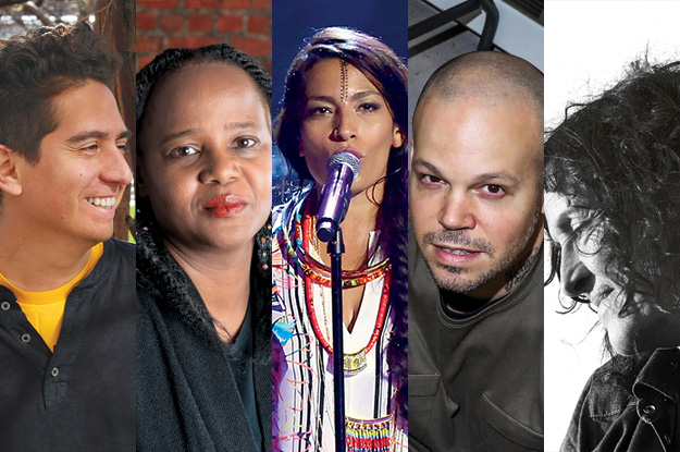 Daniel Alarcón (Peru), Edwidge Danticat (Haiti), Ana Tijoux (Chile), Residente (Puerto Rico), Adriana Lestido (Argentina)