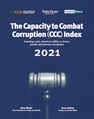 2021 Capacity to Combat Corruption Index English report cover