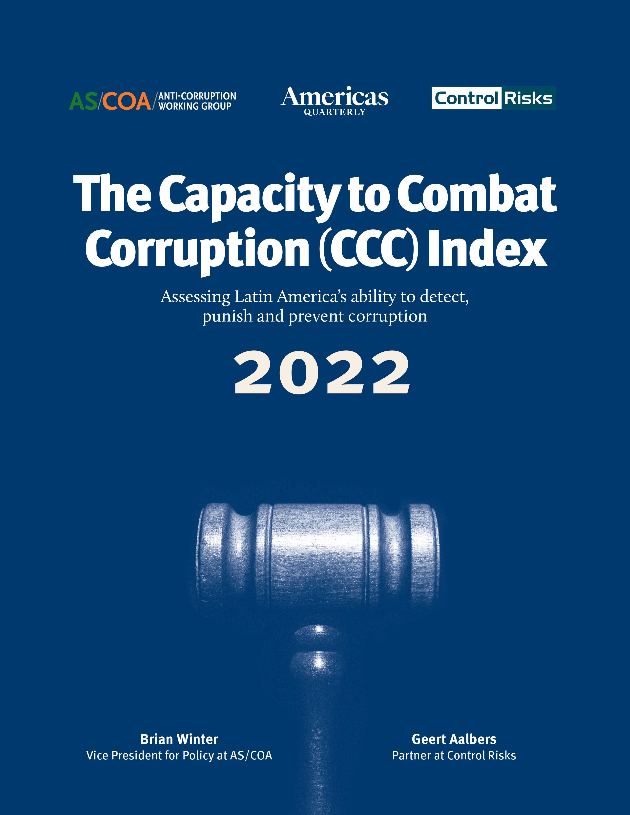 2022 Capacity to Combat Corruption Index English report cover