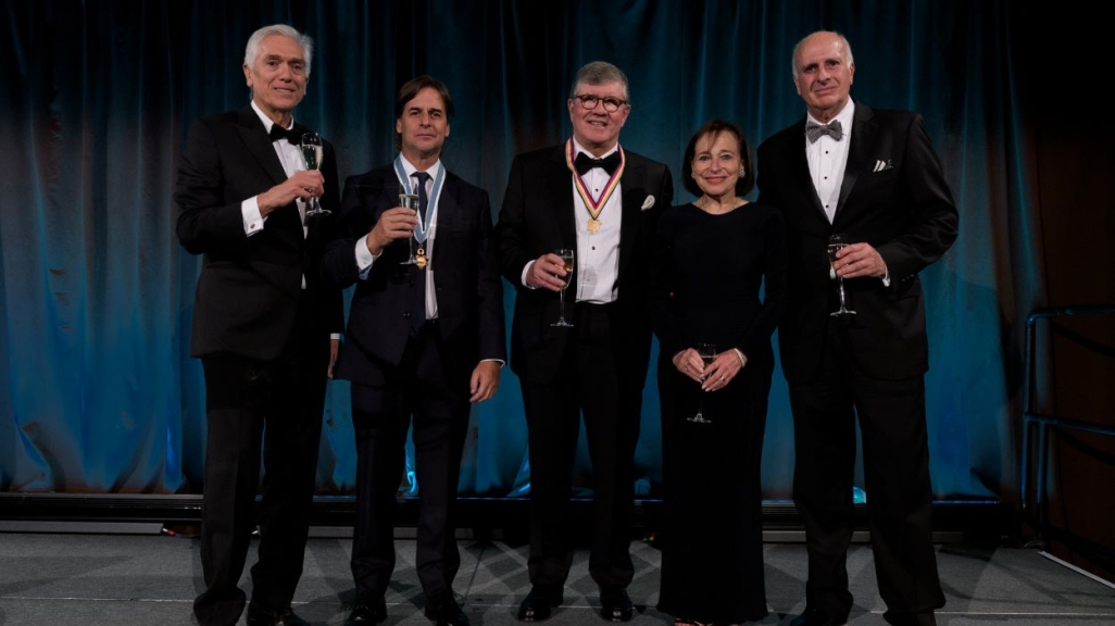 Andrés Gluski, Luis Lacalle Pou, Rubens Ometto Silveira Mello, Susan Segal, Carlos N. Guimarães. (Foto: Paula Abreu Pita)