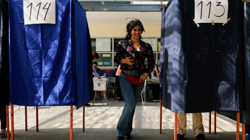 A voter in Chile