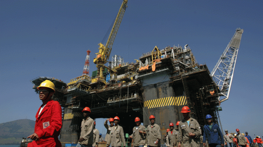 Drilling platform in Brazil