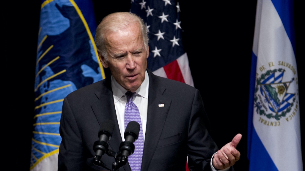 Biden at an IDB Central America forum. (AP)