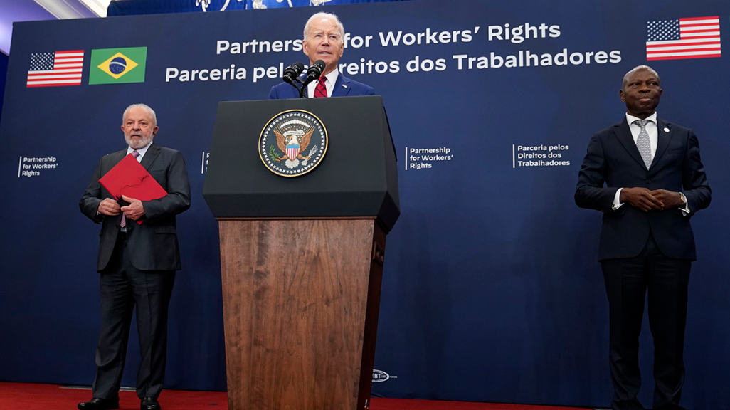 President Joe Biden and Brazil's President Luiz Inácio Lula da Silva. (AP)