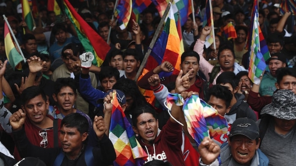 Protesters in Bolivia