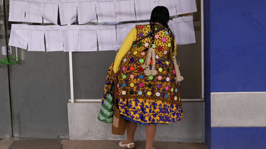 A Bolivian voter. (AP)