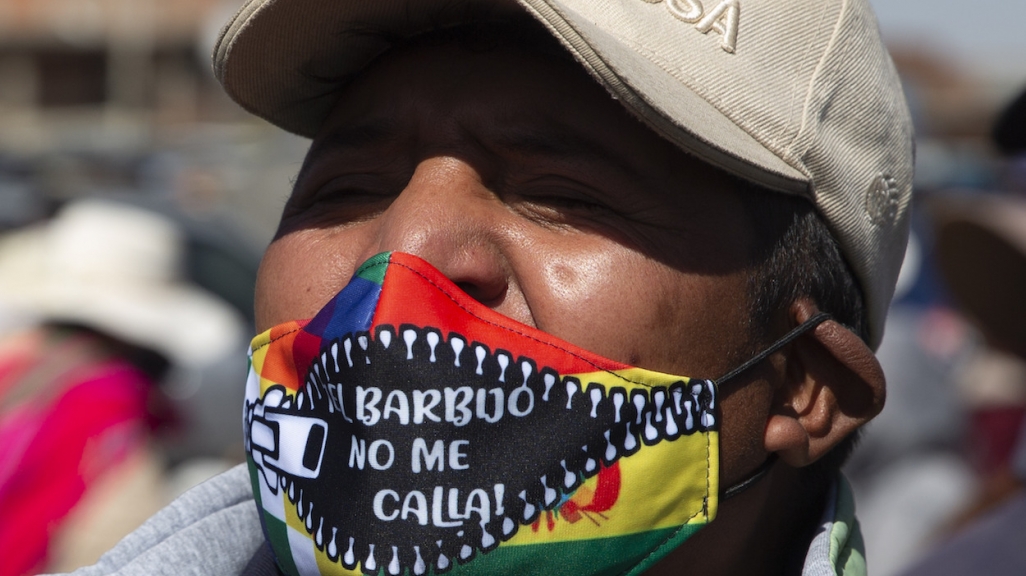 A Bolivian protester. (AP)