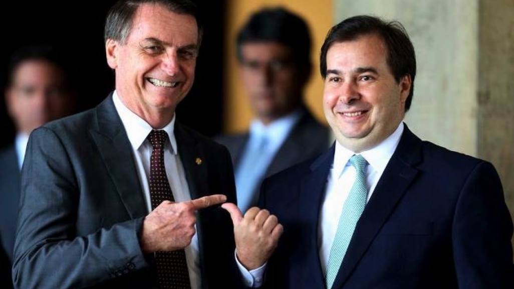 Jair Bolsonaro and Rodrigo Maia. (AP)