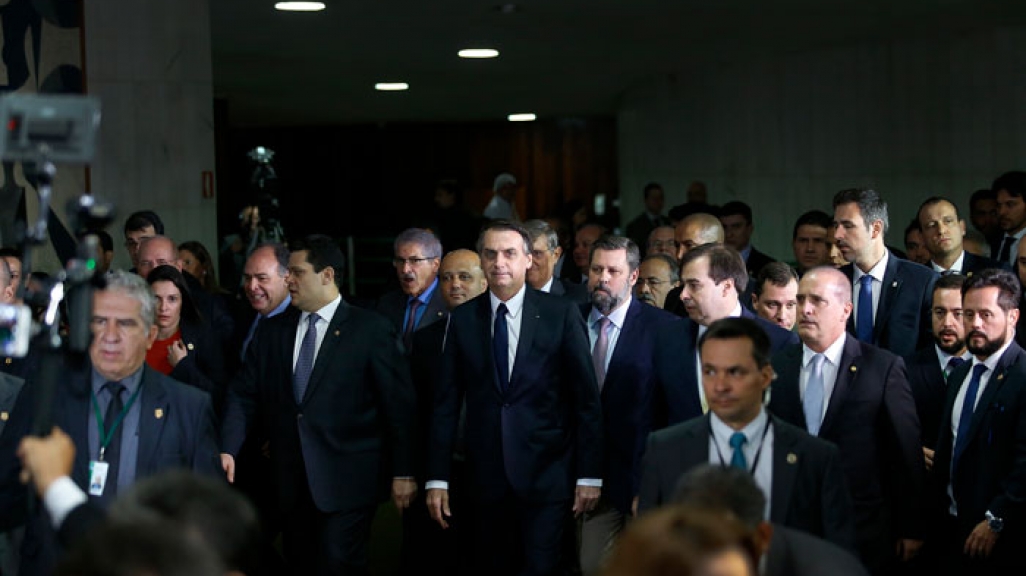 Bolsonaro arrives at the Chamber of Deputies