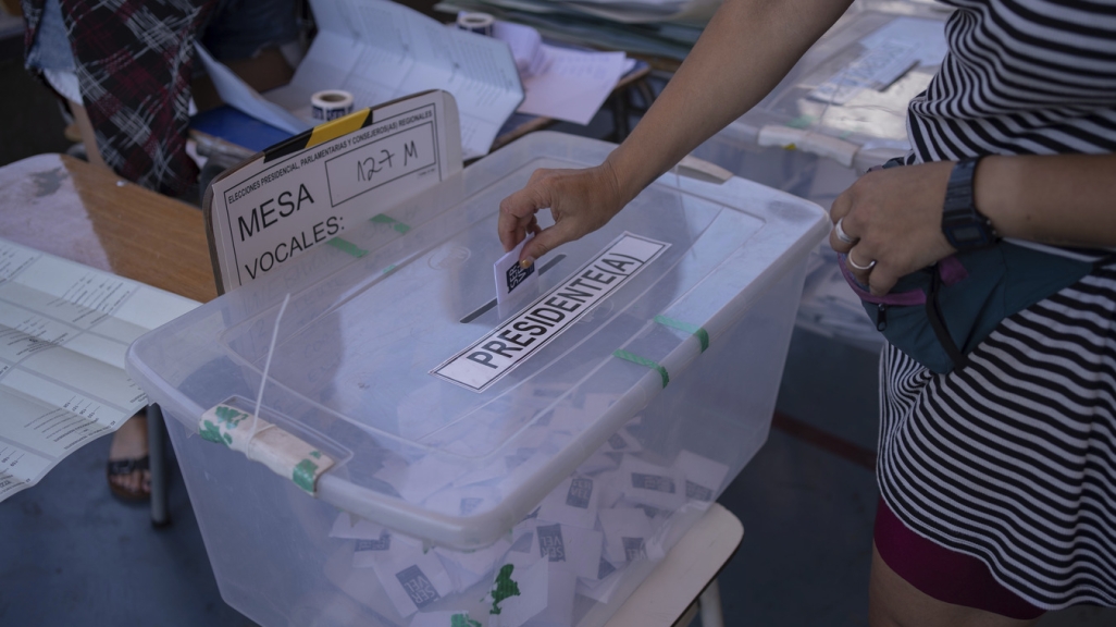 A voter in Chile. (AP)